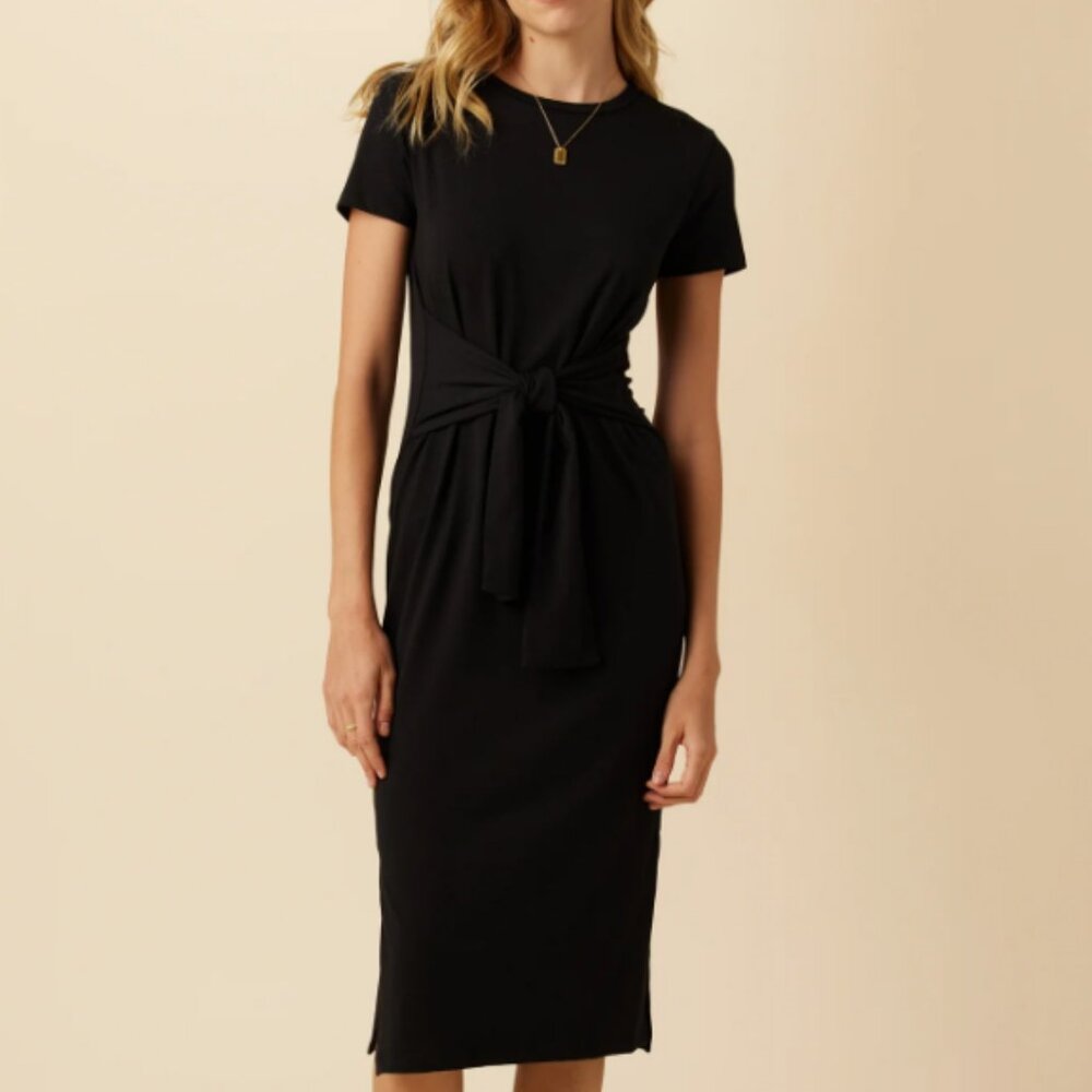 Amour Verte Colombe Ribbed Dress XS black